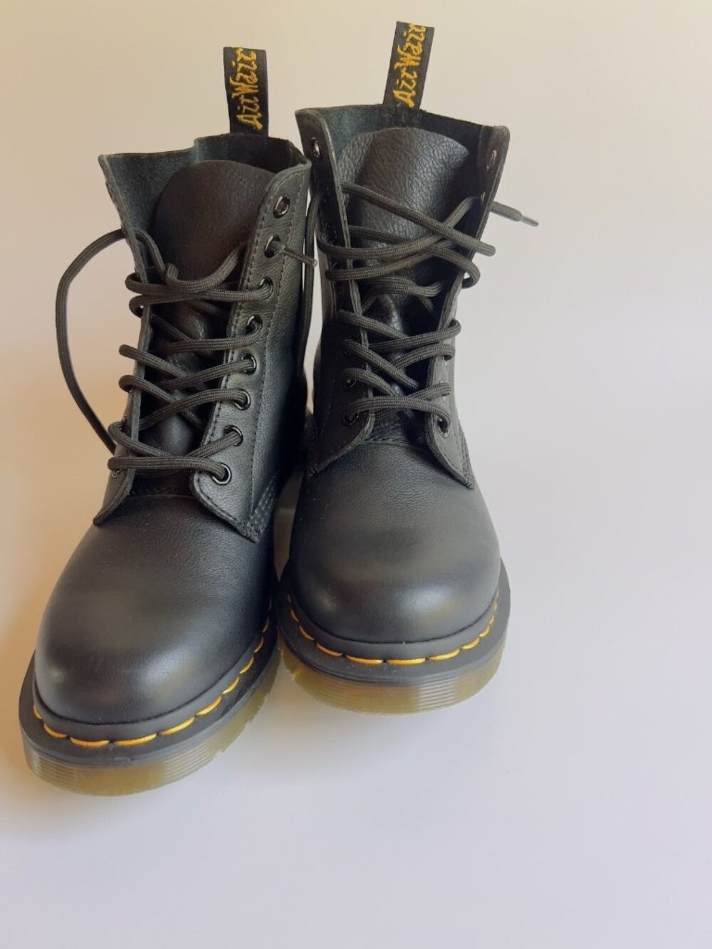 Dr. Martens 1460 Pascal Virginia Black Leather Combat Boots Women’s Size 8